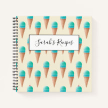 青いアイスクリームのコーンパターン、淡い黄色