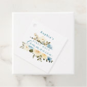 青いアイボリーの花々緑の最初の聖餐式 フェイバータグ (インサイチュ)