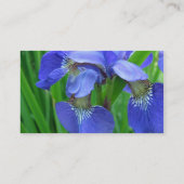 青いアイリスの花 名刺 (裏面)