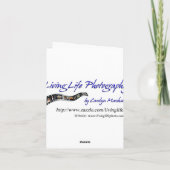 青いアイリスブランクのメッセージカード カード (裏面)