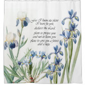 青いアイリス花の約束の花のシャワー・カーテン シャワーカーテン (正面)