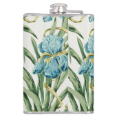 青いアイリス フラスク (裏面)