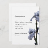 青いアイリス 受付カード 招待状 (正面/裏面)