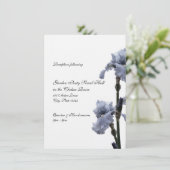 青いアイリス 受付カード 招待状 (スタンド正面)