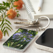 青いアガパンツスの花 キーホルダー (正面右)