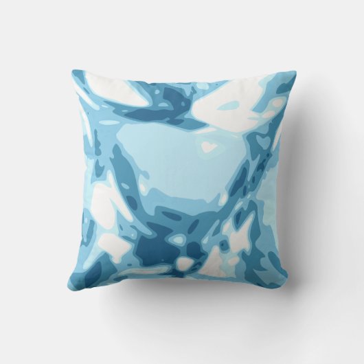 青いアクアマリンのダイヤモンドの宝石用原石/宝石の枕 クッション (裏面)