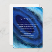 青いアゲート結婚トの挿入 エンクロージャーカード (正面/裏面)