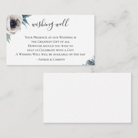 青いアザア結婚ネモンの願い事 エンクロージャーカード (正面/裏面)