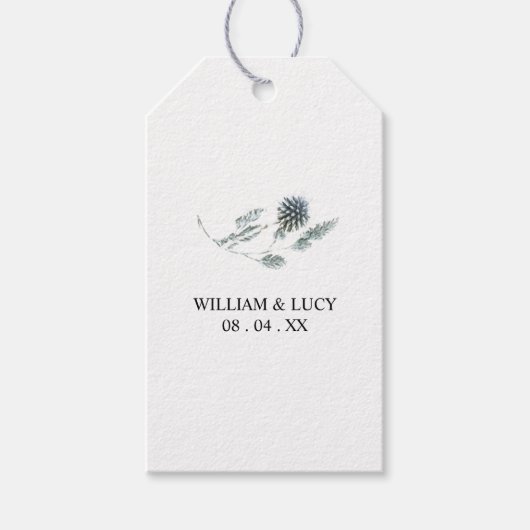 青いアザボのフローラ結婚の感謝していお前 ギフトタグ (正面)