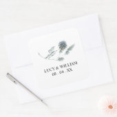 青いアザボのフローラ結婚の感謝していお前 スクエアシール (封筒)