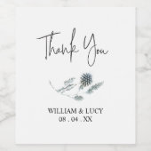 青いアザボのフローラ結婚の感謝していお前 ワインラベル (シングルラベル)