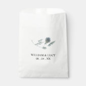 青いアザミの植物性フローラ結婚の フェイバーバッグ (正面)