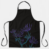 青いアザミの黒 エプロン (正面)