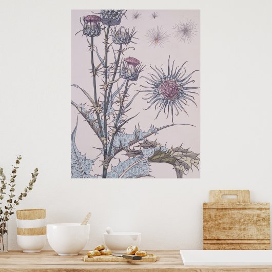 青いアザミ ポスター (キッチン)