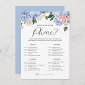 青いアジサイあなたの携帯ゲームカードに何がある エンクロージャーカード (正面/裏面)