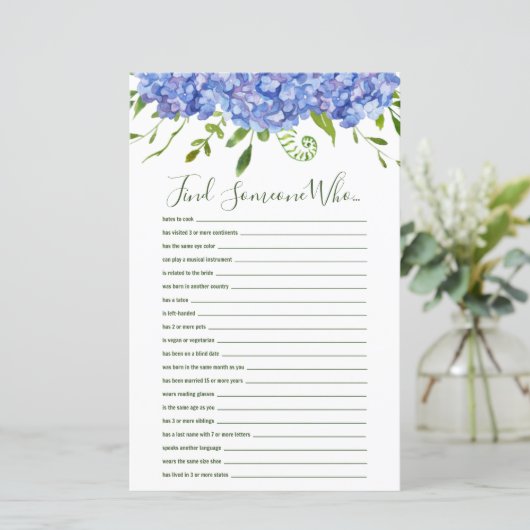 青いアジサイがシャワーを浴びる人を見つける (スタンド正面)