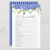 青いアジサイがシャワーを浴びる人を見つける (正面/裏面)