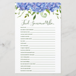 青いアジサイがシャワーを浴びる人を見つける