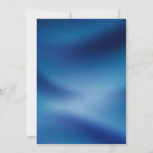 青いアジサイとストリングライト ネイビーブルーの結婚式 招待状 (裏面)