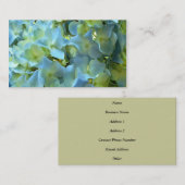 青いアジサイによっては花の花の写真が開花します 名刺 (正面/裏面)