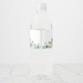 青いアジサイのウェディングシャワーのお土産 ペットボトルラベル (裏面)