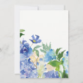 青いアジサイのシャワー招待状 招待状 (裏面)