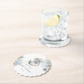 青いアジサイのティーパーティー ブライダルシャワー ペーパーコースター (インサイチュ)