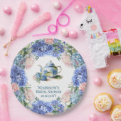 青いアジサイのブライダルティーパーティー ペーパープレート (パーティー)