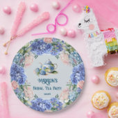 青いアジサイのブライダルティーパーティー ペーパープレート (パーティー)