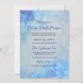 青いアジサイのライフセレブレーション 招待状 (正面)