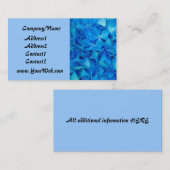 青いアジサイの名刺 名刺 (正面/裏面)