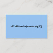 青いアジサイの名刺 名刺 (裏面)