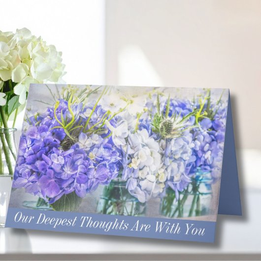 青いアジサイの哀悼 カード