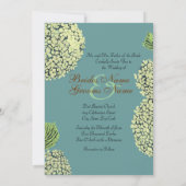 青いアジサイの招待状 招待状 (裏面)