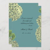 青いアジサイの招待状 招待状 (正面/裏面)