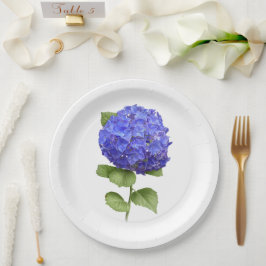 青いアジサイの植物学的なアート紙皿 ペーパープレート