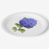 青いアジサイの植物学的なアート紙皿 ペーパープレート (アングル)