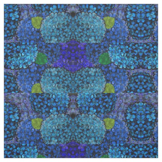 青いアジサイの生地 ファブリック (見本)