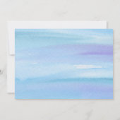 青いアジサイの結婚式リハーサルディナー 招待状 (裏面)