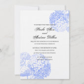 青いアジサイの結婚式招待状 招待状 (正面)