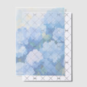 青いアジサイの絵画ウェディング ベラム紙招待状 (オフセット (招待状))