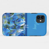 青いアジサイの花のケース Case-Mate iPhoneケース (裏面(横))