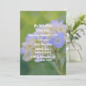 青いアジサイの花のパーティー 招待状 (スタンド正面)