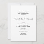 青いアジサイの花のポストの結婚式のブランチ 招待状 (裏面)