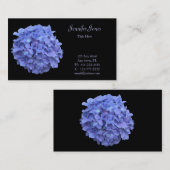 青いアジサイの花の名刺 名刺 (正面/裏面)