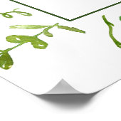 青いアジサイの花の式前夕食会の看板 ポスター (角)