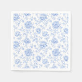 青いアジサイの花の水彩パターン スタンダードカクテルナプキン (正面)