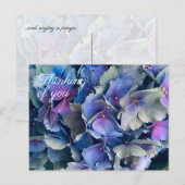 青いアジサイの花　あなたを想って　ポストカード ポストカード (正面/裏面)