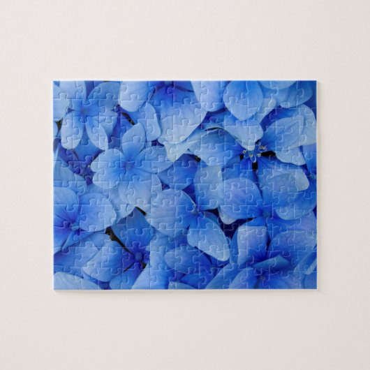 青いアジサイの花 ジグソーパズル (横)