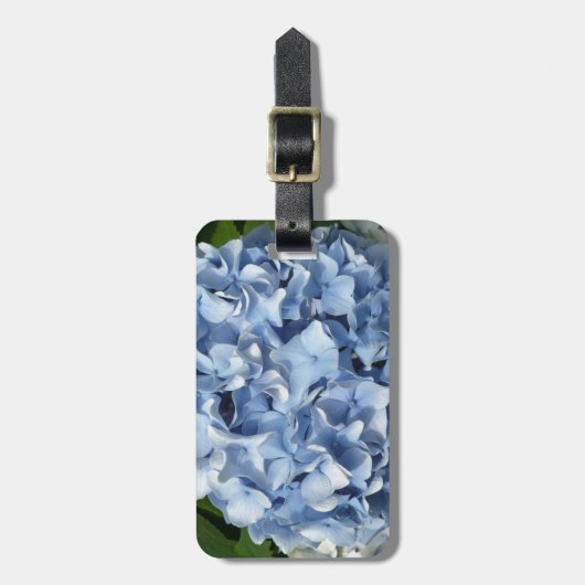 青いアジサイの花 ラゲッジタグ (正面縦)